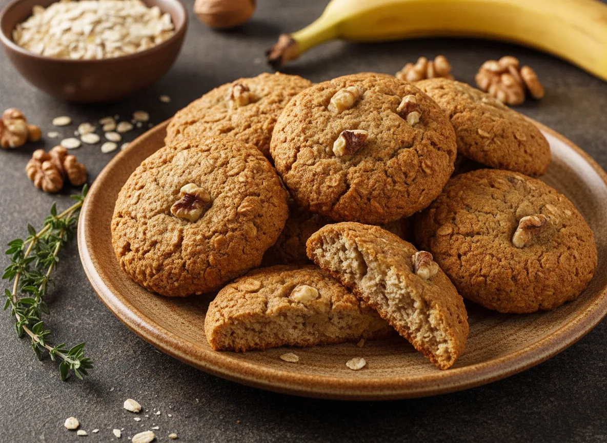 Galletas de avena y plátano