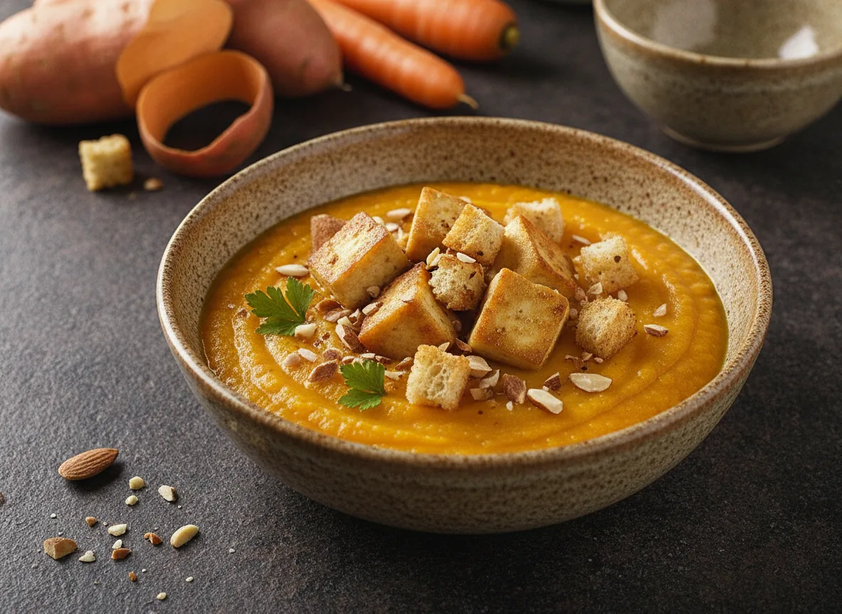 Puré naranja con tofu
