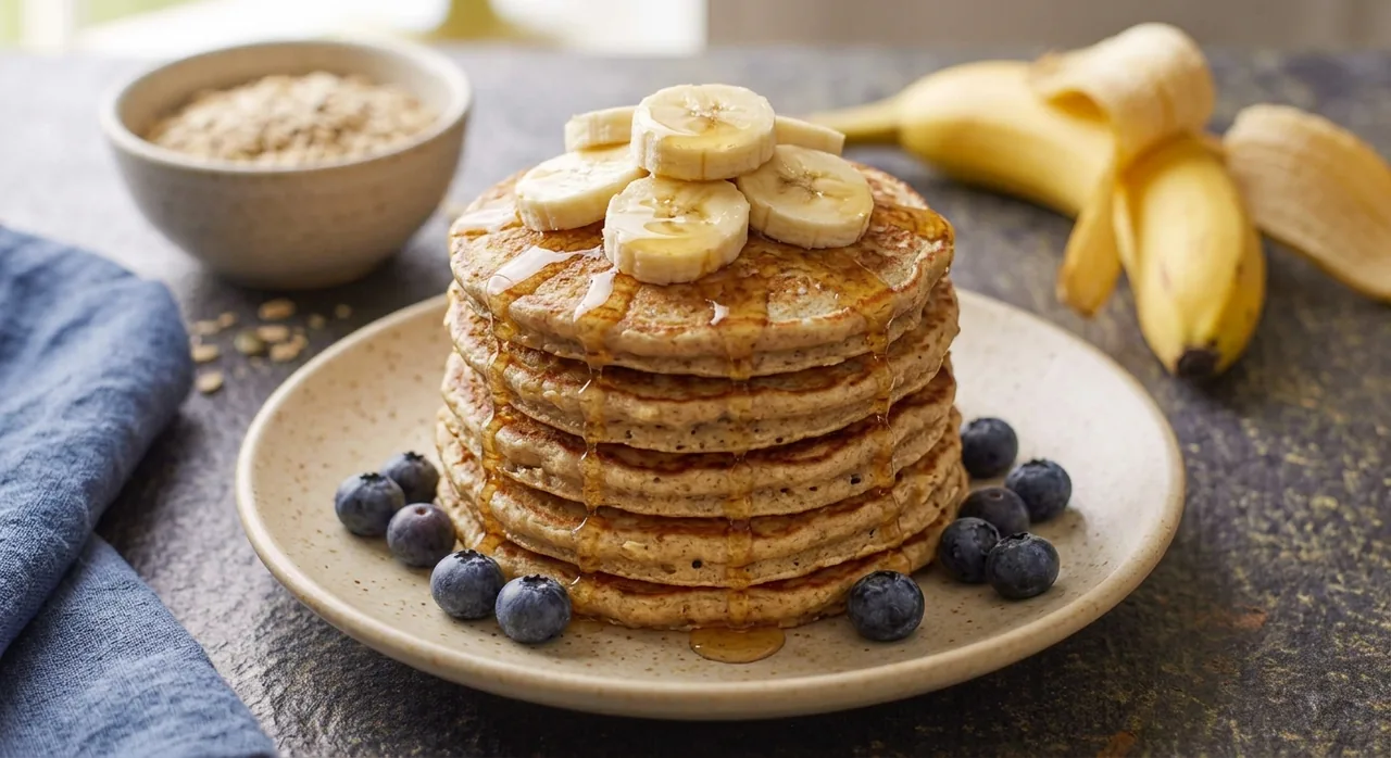 Tortitas de avena, plátano y proteína