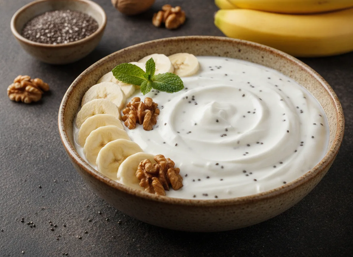 Yogur con chía y plátano